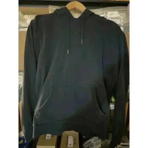 Melrose‎ Place Garment Dyed Hoodie Ink Navy Blue Men Size Large 100% Cotton